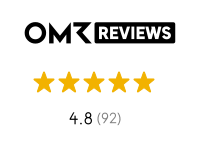 Ggrafik mit fünf Sternen von "OMR Reviews"